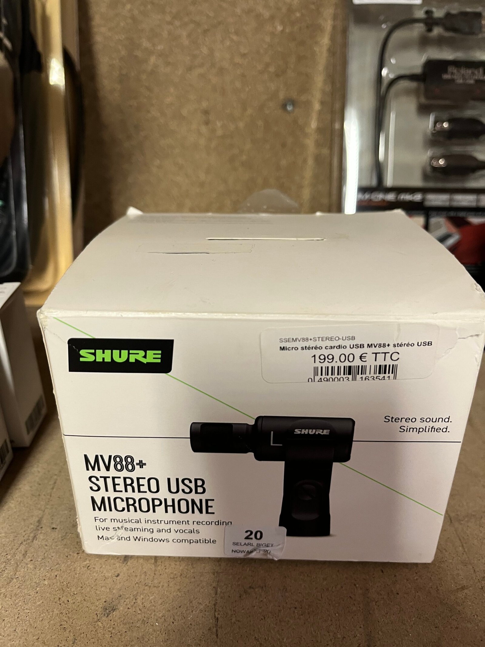 Micro stéréo cardio USB SHURE MV88+ - JAMAIS SERVI – Image 2